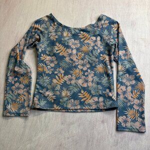 womens swimwear to floral tropical long sleeve stretch small see all pictures